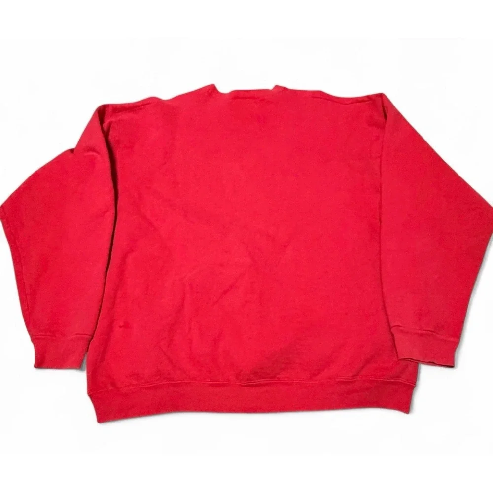 90's Abercrombie & Fitch Athletic Dept 92 Red Crewneck Sweatshirt Mens XXL